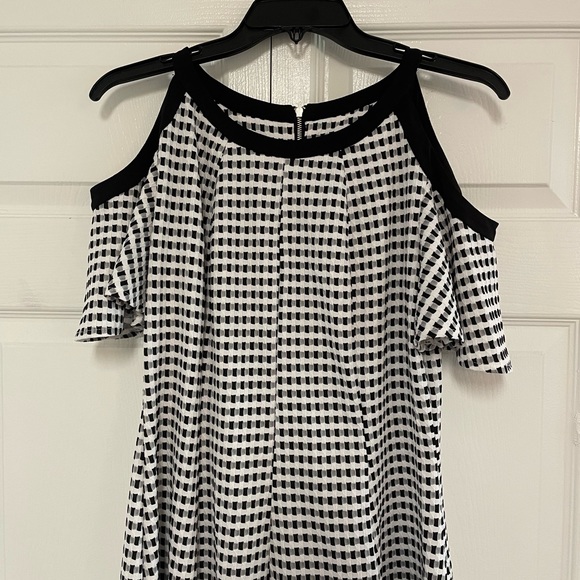 Like New Danny & Nicole Cold Shoulder Fit and Flare Dress- Size 12 - Picture 2 of 8